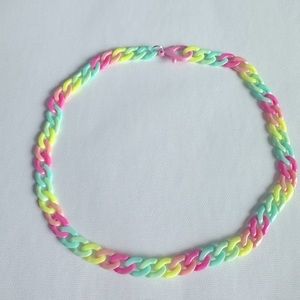 Chain necklace pastel colors rave accessories